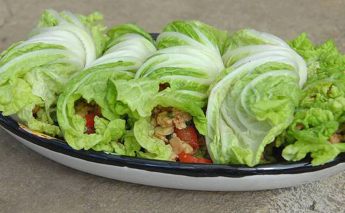 5 низкокалорийных ужинов грудка с грибами в листьях салата